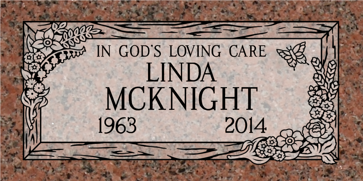 Sunset Red Granite Memorial